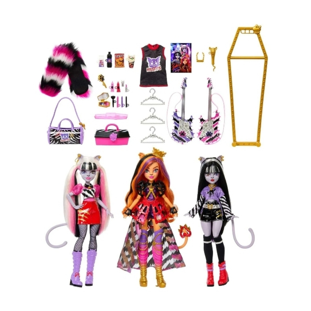 ♾️♡Monster High The Hissfits Purrsephone, Meowlody & Toralei Doll 3-Pack - Picture 5 of 7